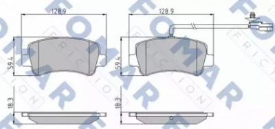 FOMAR FRICTION fo935481 -  Комплект тормозных колодок, дисковый тормоз
